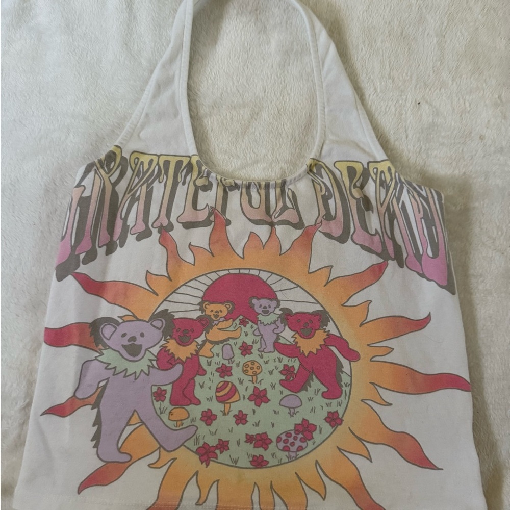 Grateful Dead White Halter Tank